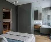 Anthracite color in a modern interior, proj.: TILLA Architects