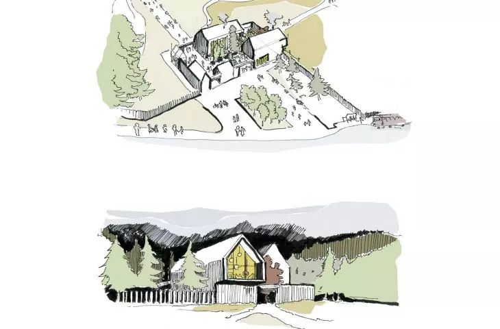 New buildings of the Forest Botanical Garden in Marszewo