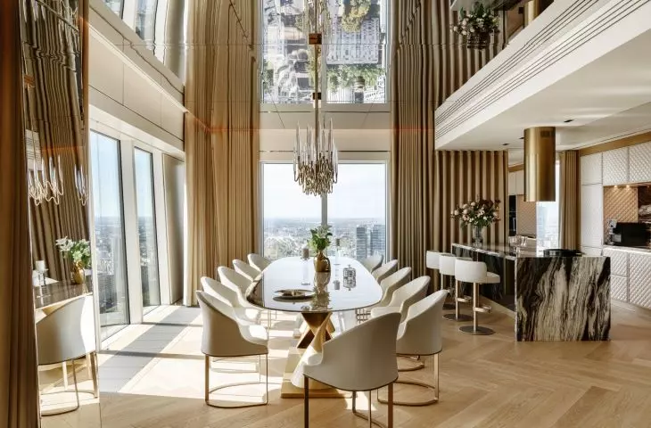 The interior of an apartment at Zlota 44 in Warsaw.