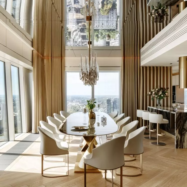 The interior of an apartment at Zlota 44 in Warsaw.