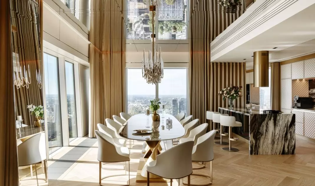 The interior of an apartment at Zlota 44 in Warsaw.