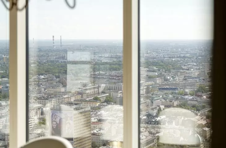 The interior of an apartment at Zlota 44 in Warsaw.