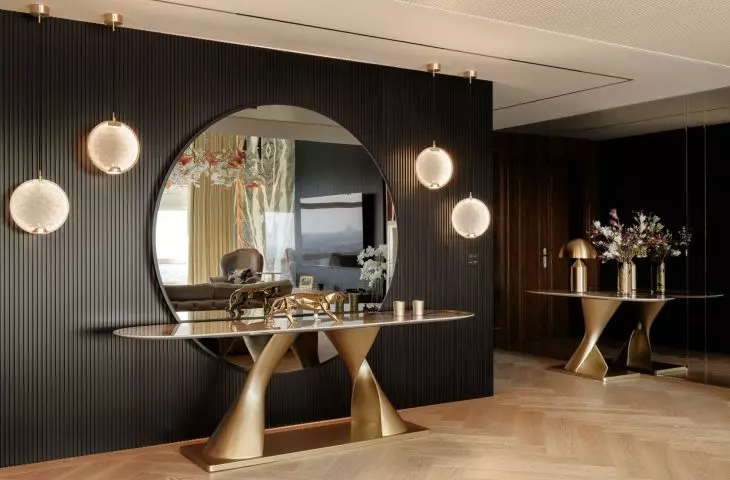 The interior of an apartment at Zlota 44 in Warsaw.