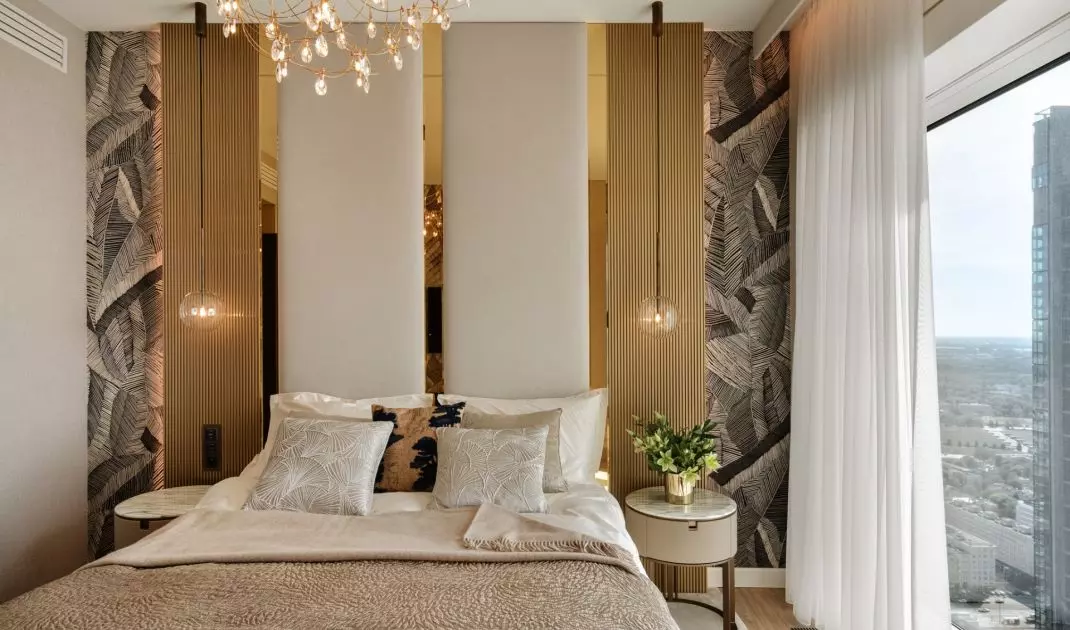 The interior of an apartment at Zlota 44 in Warsaw.