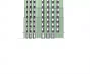 Budynek mieszkaniowy wielorodzinny 'Living on Hohentorsplatz' w Bremie – rysunek elewacji 