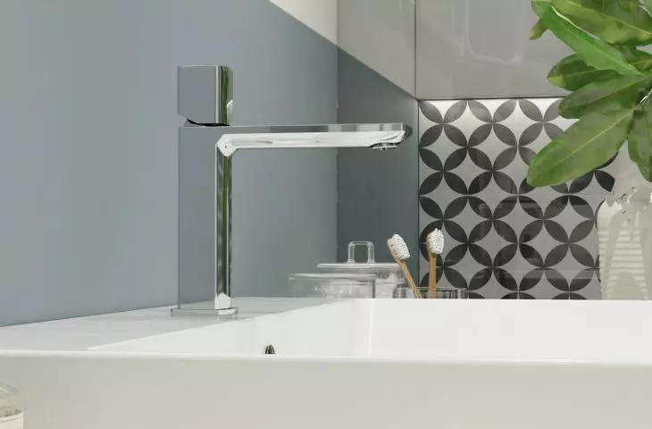Black or white in the bathroom? - Morganite faucet for loft style interior