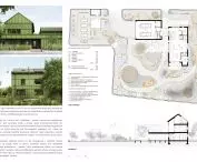 first floor plan, cross-section