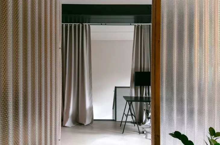 Structured panels allow natural light to pass through while providing users with privacy