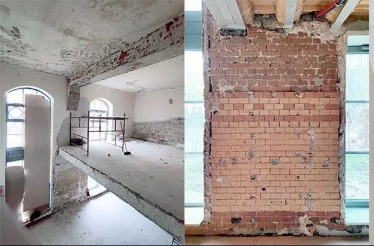 One of the main objectives was to uncover and expose authentic, historical elements of the interior of the