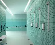 SPORTING 2 SECURITHERM electronic shower panel from DELABIE with integrated thermostatic mixer - BASEN