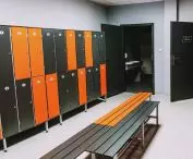 cabinets, benches made of HPL board