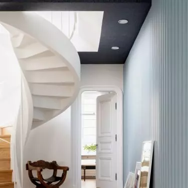 The space has been divided into two main zones - a living area and a private area 