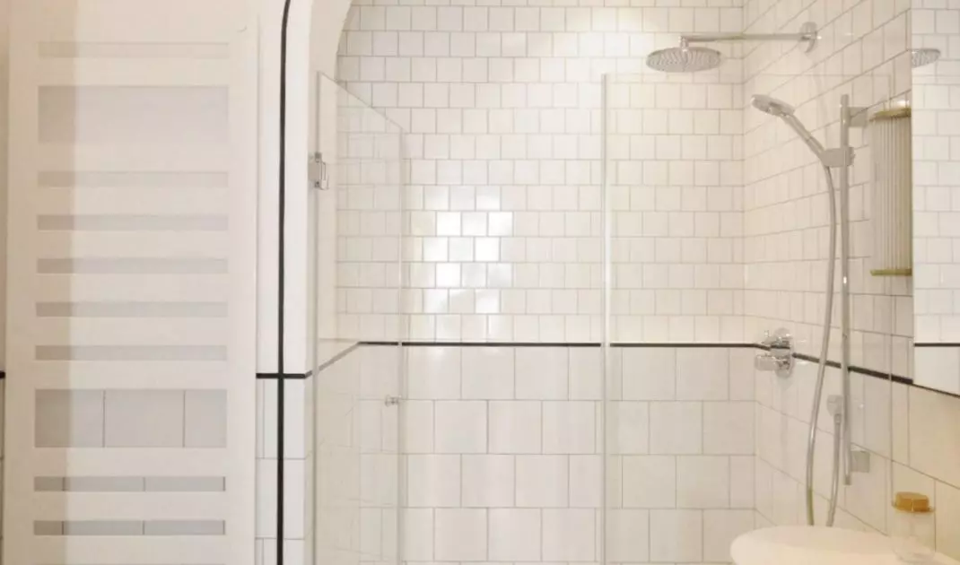 One of the bathrooms in the apartment
