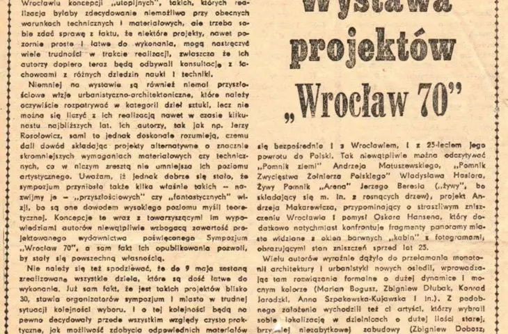 Sympozjum Wrocław 70/20