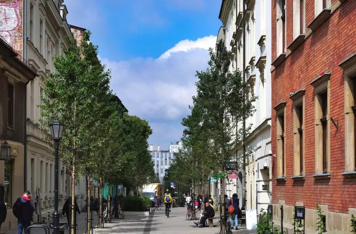 Woonerf on Krupnicza Street in Krakow
