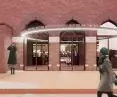 Transformacja kościoła w Heerlen na publiczny basen – wizualizacja wejścia 