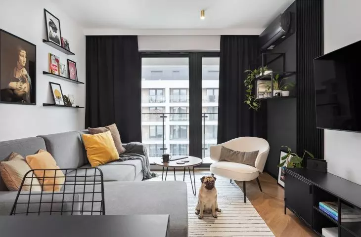 The interior of a Krakow apartment