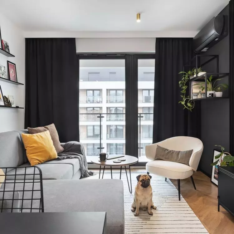 The interior of a Krakow apartment