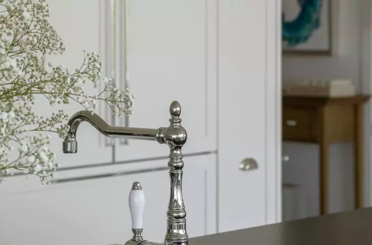 Farmer's sink adds rustic charm to kitchen