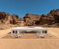 The Al-Ula Visitor Center in Saudi Arabia was established as part of Desert X, an international exhibition of contemporary art 