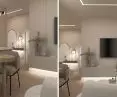 wizualizacja - kuchnia i salon