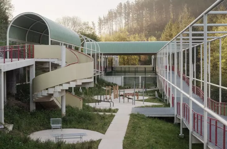 Zubitegi Park in Mallabia was built on a plot of land left over from a former sewage treatment plant