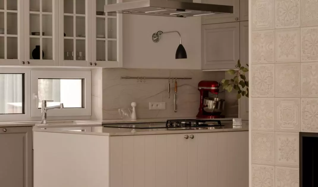 The kitchen was designed for owners who spend a lot of time in it 
