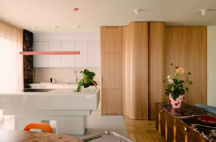 The interior of Delight's apartment 