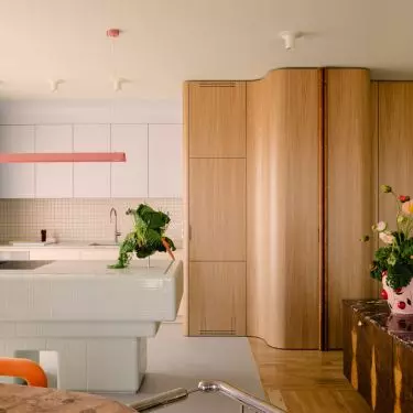 The interior of Delight's apartment