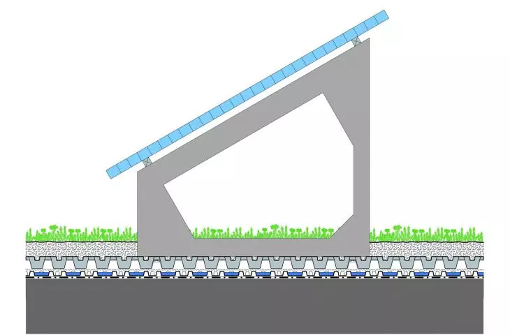 Układ warstw z ramą montażową Solarvert