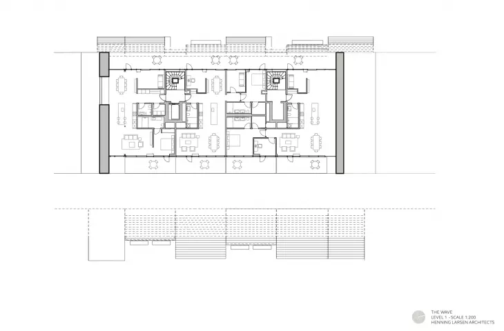 The Wave apartment complex in Vejle, Denmark - building plan  