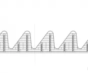 The Wave apartment complex in Vejle, Denmark - elevation drawing 