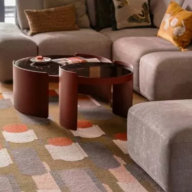 The only items bought online are a coffee table and a rug