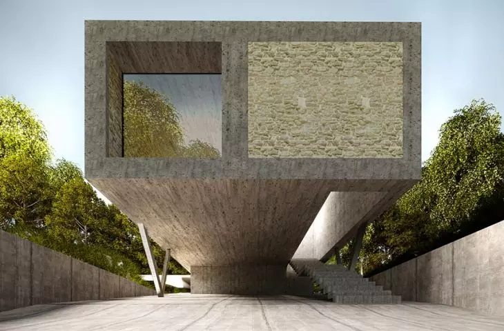 Each building will have an individual form and distinctive supports stylized with the letters assigned to it
