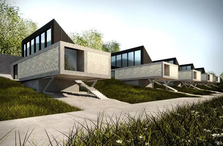 Each house will be equipped with an individually designed 
