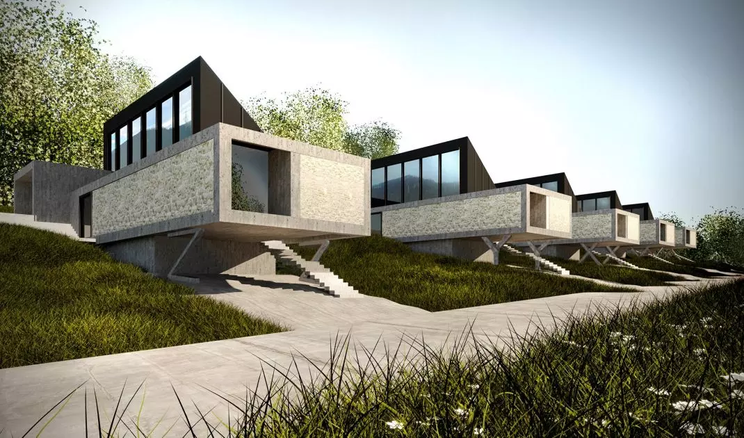 Each house will be equipped with an individually designed 