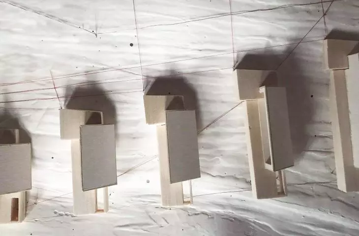 A model of the estate seen from a bird's eye view 