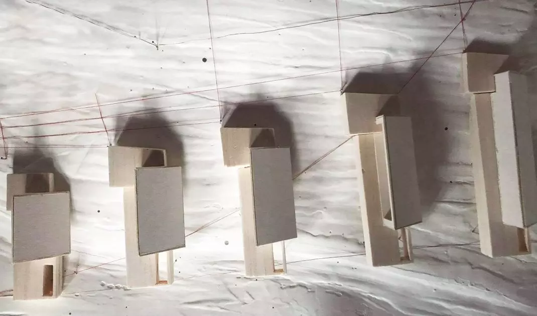 A model of the estate seen from a bird's eye view 