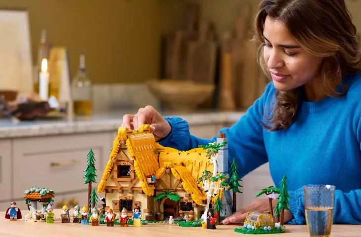 In addition to the hut, the set also includes a wishing well, a forest glade and a glass lid, and ten figurines