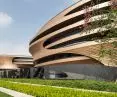 Infinitus Plaza in Guangzhou - the facades of the blocks are covered with perforated aluminum panels