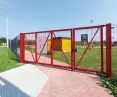 Brama dwuskrzydłowa BASTION, panele VEGA B Light, słupy Beta Safe