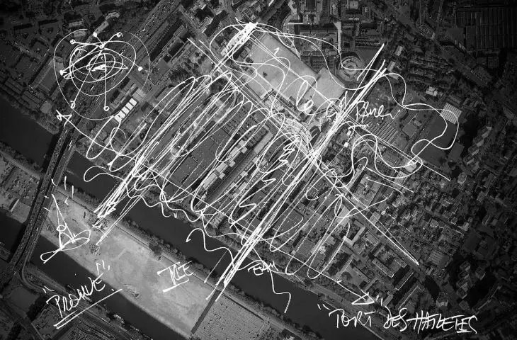 main concept sketch of the Seine River district