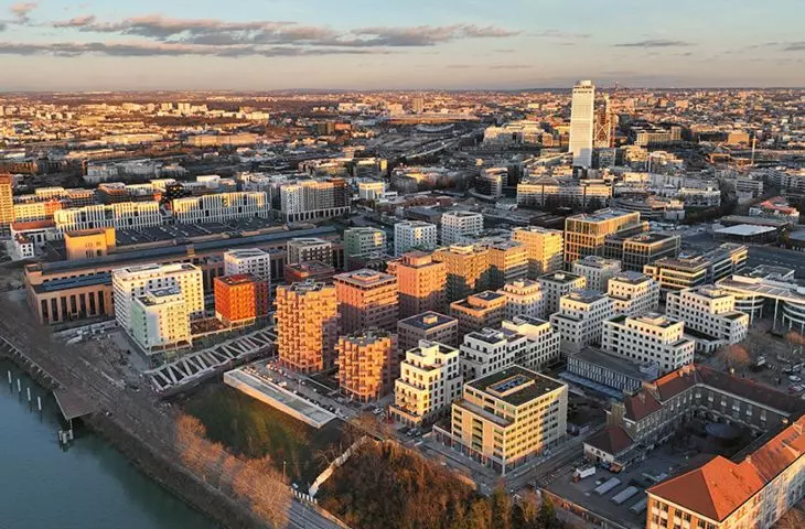 views of the Olympic Village from a drone