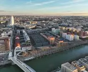 views of the Olympic Village from a drone