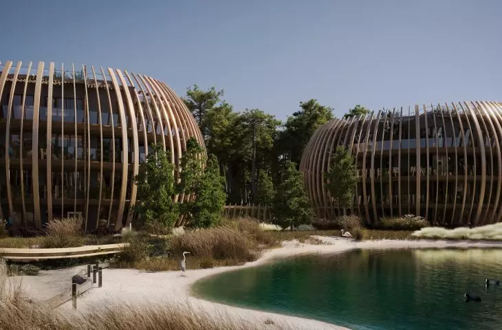 Hotel complex on the Sobieszewska Island in Gdansk, Poland
