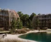 Hotel complex on the Sobieszewska Island in Gdansk, Poland