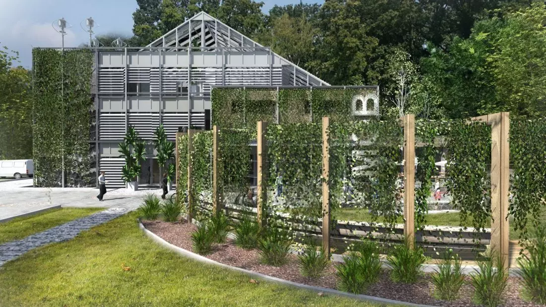 Projekt Miejskiego Ośrodka Botanicznego zakłada zastosowanie zielonych dachów.