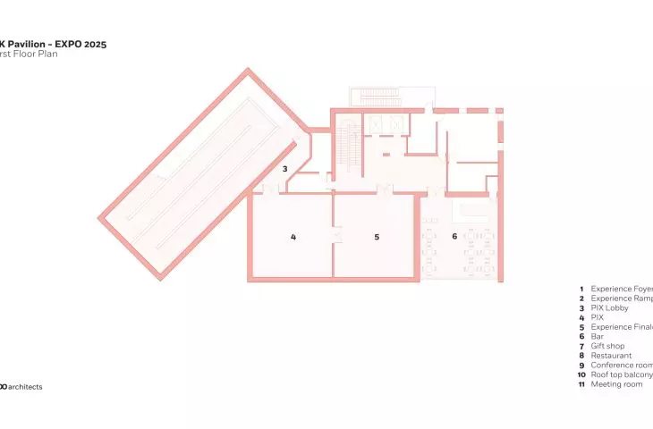 UK Pavilion at Expo 2025 in Osaka - second floor plan 