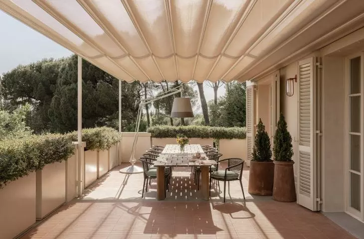 From the terraces you can enjoy the beautiful Tuscan views