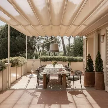 From the terraces you can enjoy the beautiful Tuscan views